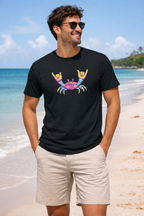 Men's Retro Rock Crab T-Shirt – Vibrant Summer Beach Shirt
