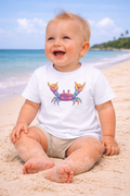 Babies Retro Rock Crab T-Shirt – Vibrant Summer Beach Shirt
