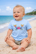 Babies Retro Rock Crab T-Shirt – Vibrant Summer Beach Shirt