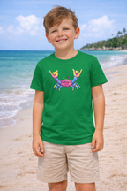 Kid's Retro Rock Crab T-Shirt – Vibrant Summer Beach Shirt