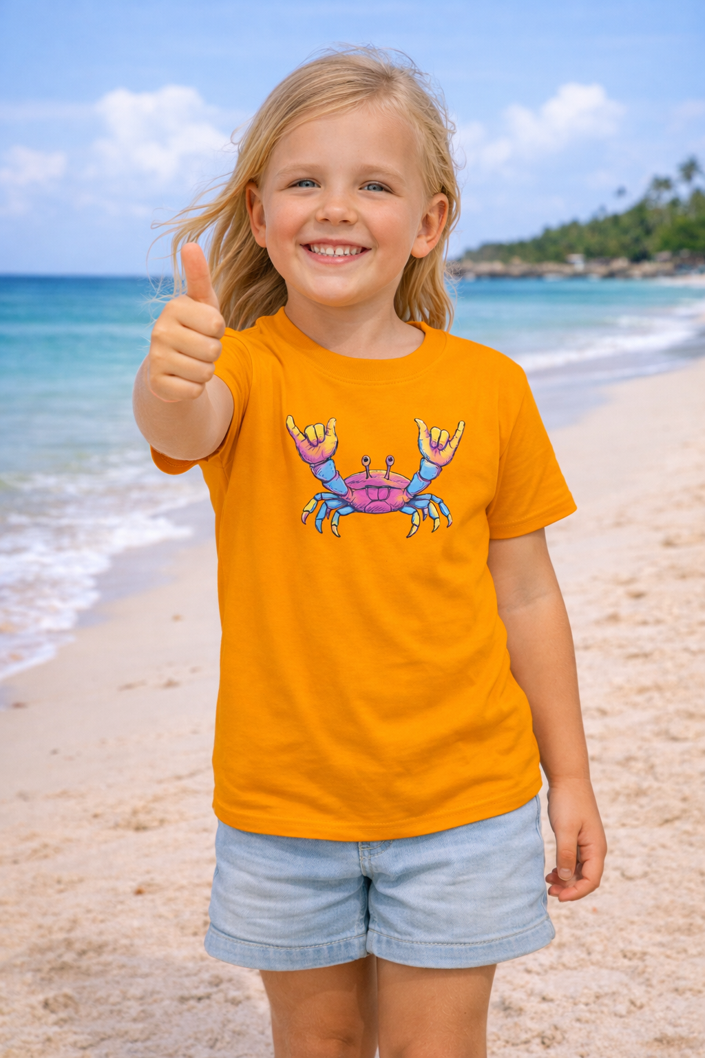 Kid's Retro Rock Crab T-Shirt – Vibrant Summer Beach Shirt