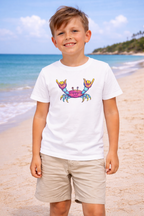 Kid's Retro Rock Crab T-Shirt – Vibrant Summer Beach Shirt