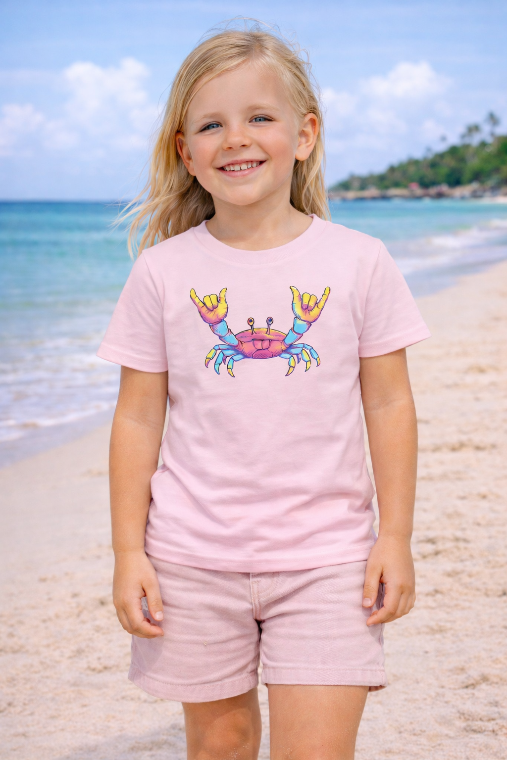 Kid's Retro Rock Crab T-Shirt – Vibrant Summer Beach Shirt
