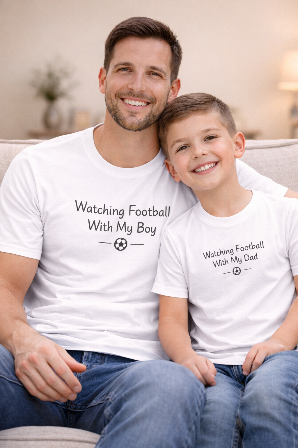 Watching Football Together Matching T-Shirts | Family Matching Tops
