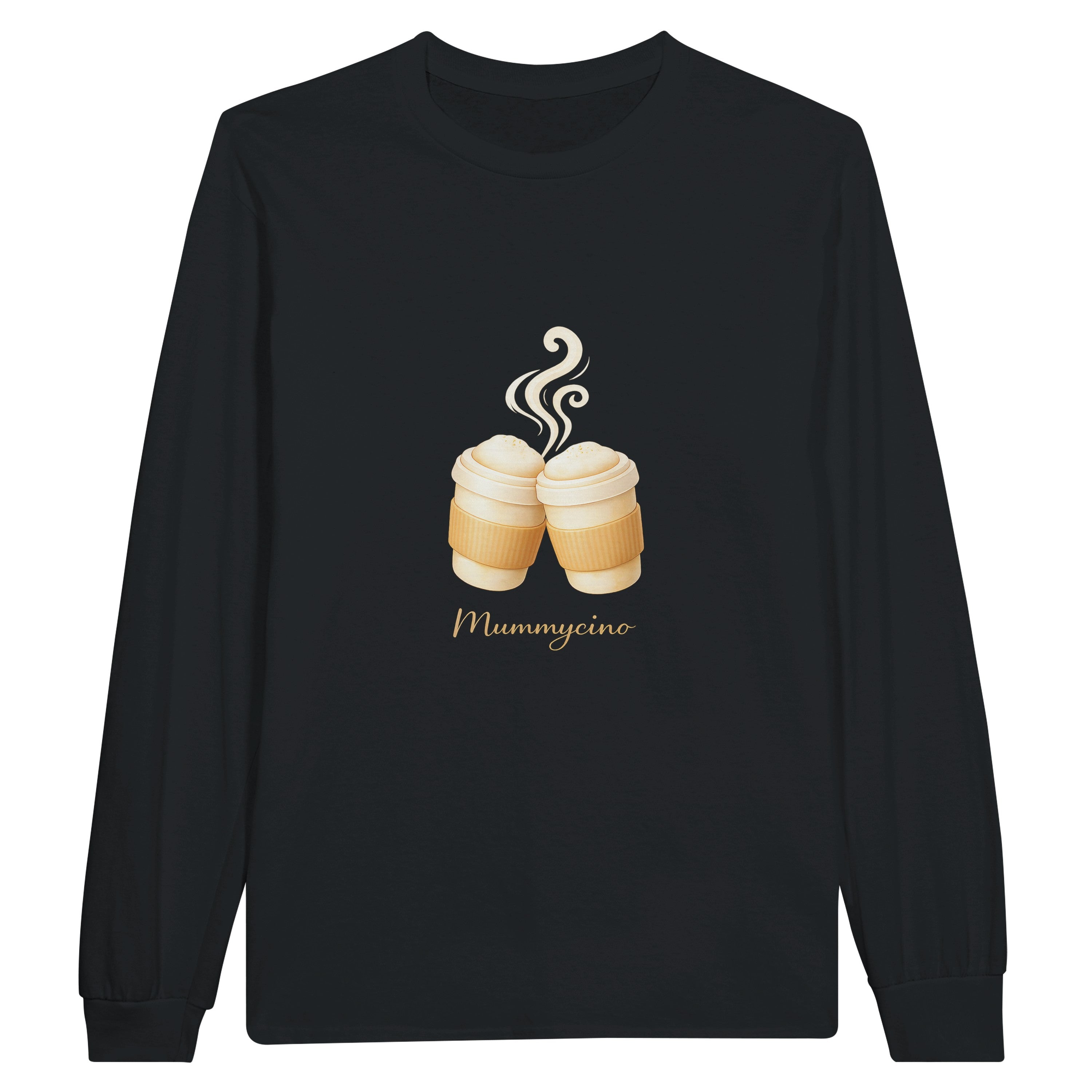 Mummy and Baby Coffee Matching Long Sleeve Tops – Black