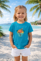 Kid's Retro Flamingo Beach T-Shirt – Vintage Sunset T-Shirt