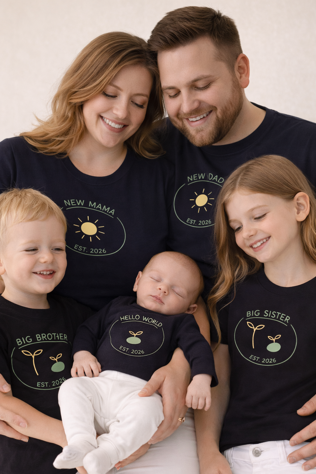 New Life Matching T-Shirt Set – Black | Family Matching Tops