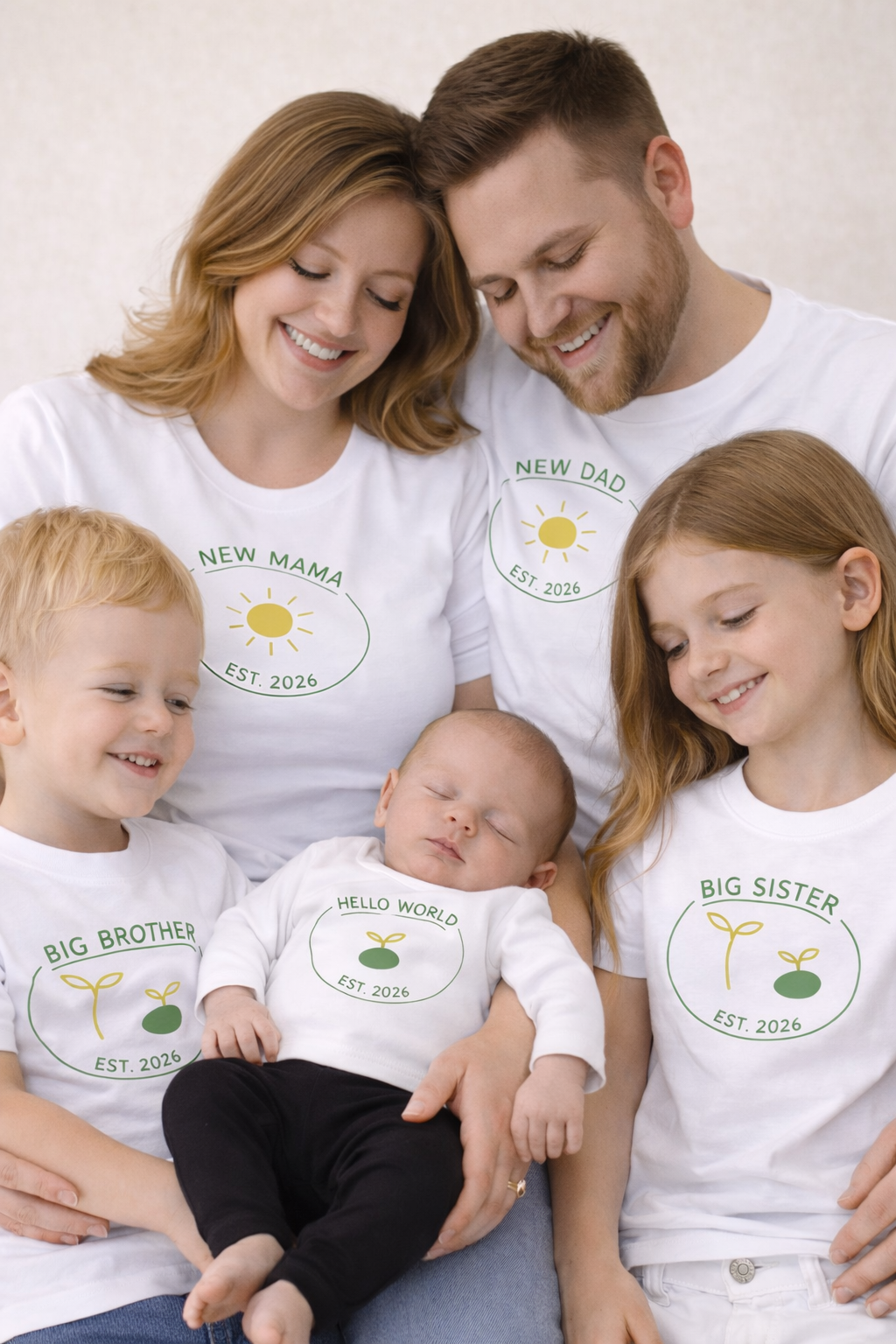 New Life Matching T-Shirt Set – White | Matching Family Clothing