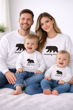 Bear Family Matching Jumper Set – White | Matching Family Outfits