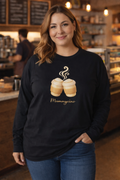 Mummy and Baby Coffee Matching Long Sleeve Tops – Black