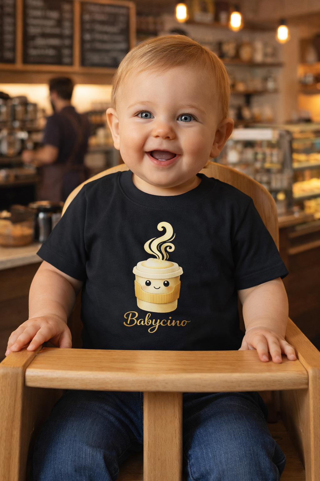 Mummy and Baby Coffee Matching Long Sleeve Tops – Black