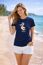 Women’s Pelican T-Shirt – Fun Holiday Beach Shirt – Family Matching Outfit Top