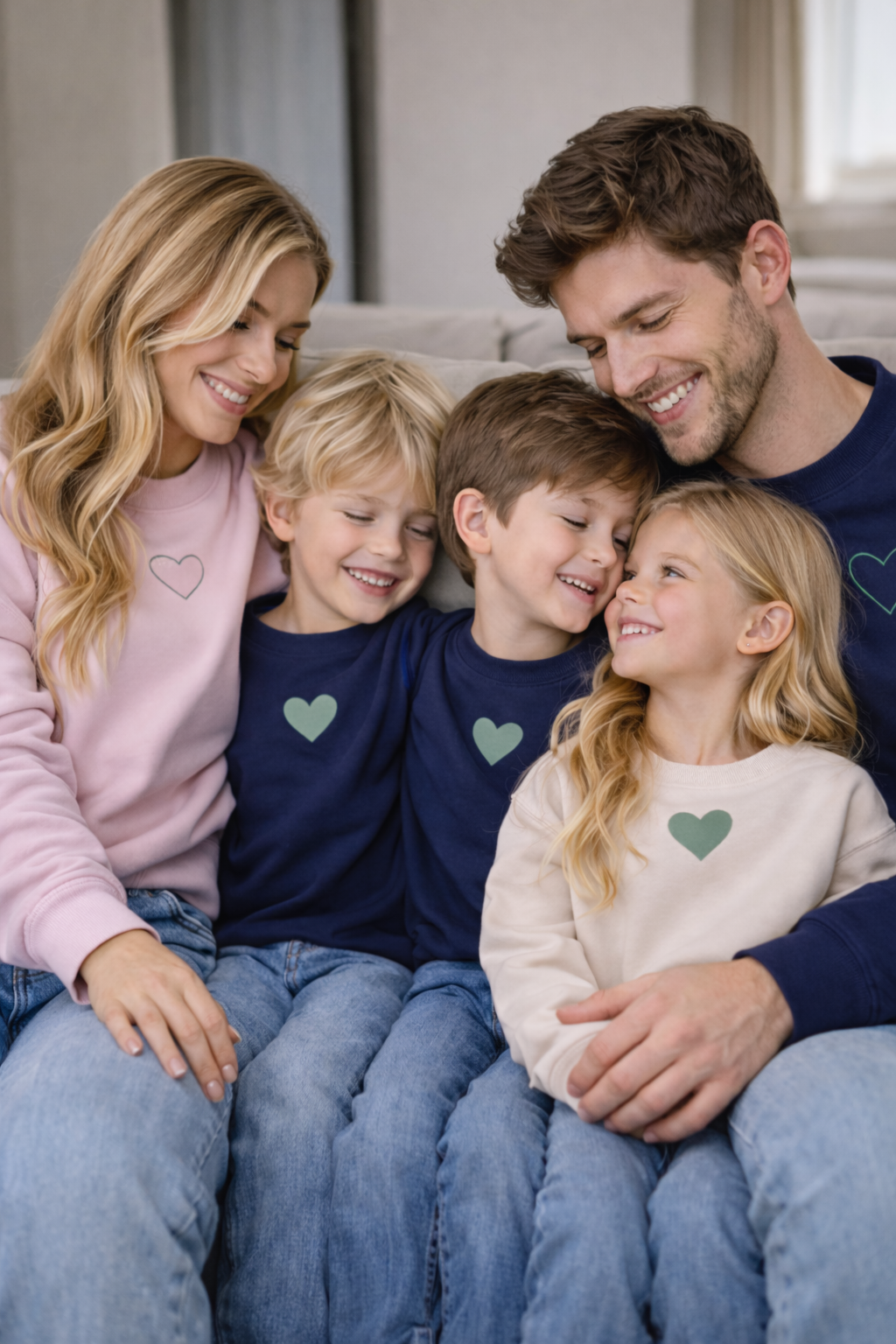 Heart Family Matching Jumper Set | Matching Family Outfits