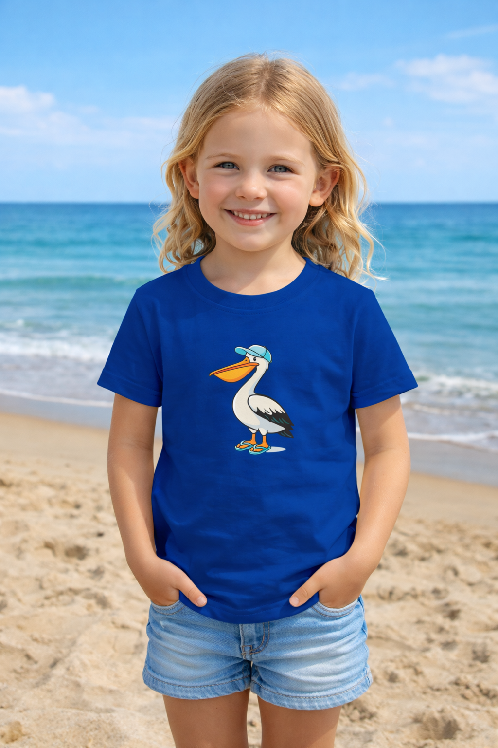 Kids Pelican T-Shirt – Fun Holiday Beach Shirt – Family Matching Outfit Top