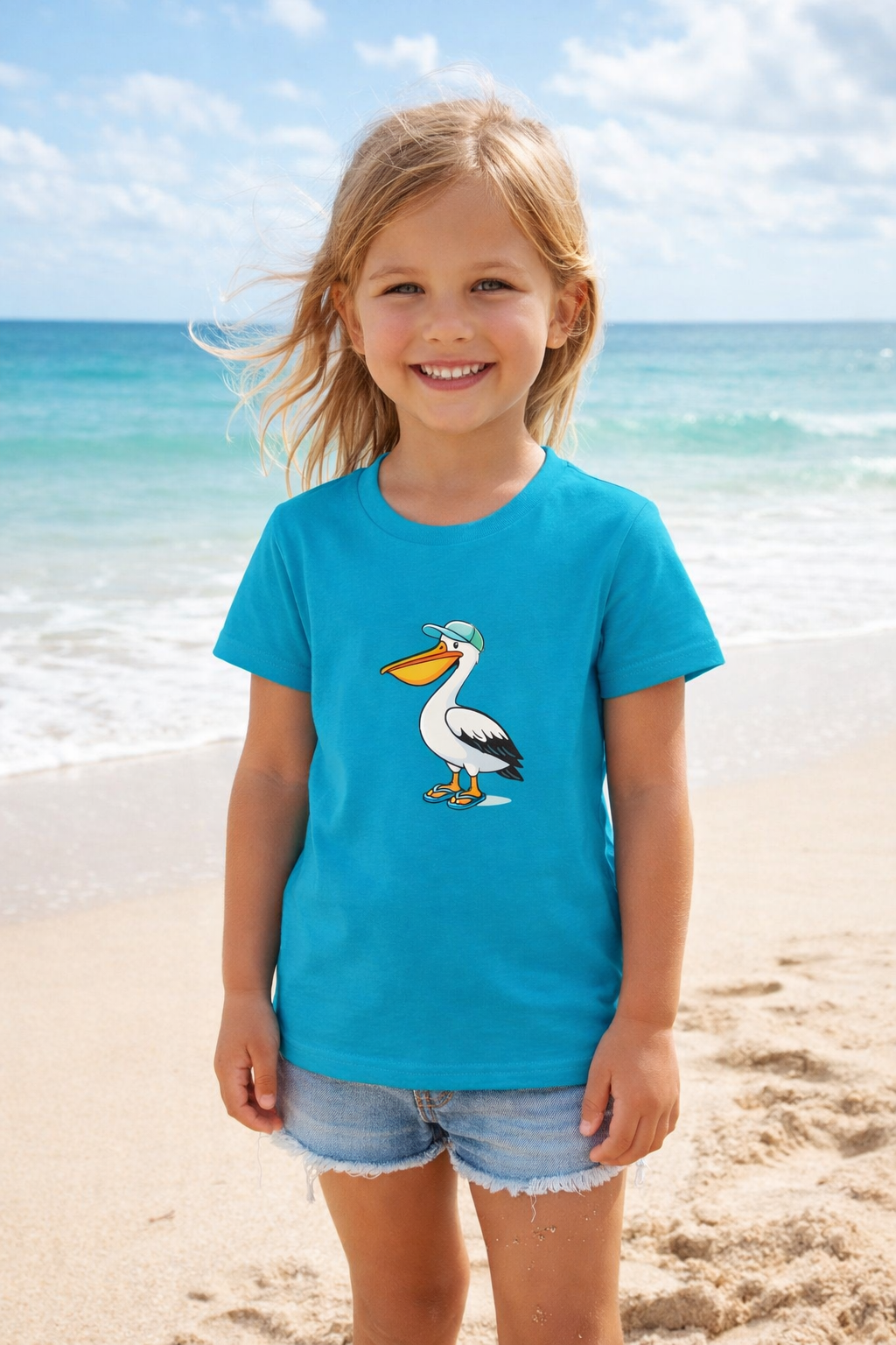 Kids Pelican T-Shirt – Fun Holiday Beach Shirt – Family Matching Outfit Top