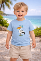 Babies Pelican T-Shirt – Fun Holiday Beach Shirt – Family Matching Outfit Top