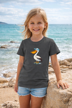 Kids Pelican T-Shirt – Fun Holiday Beach Shirt – Family Matching Outfit Top