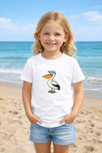 Kids Pelican T-Shirt – Fun Holiday Beach Shirt – Family Matching Outfit Top
