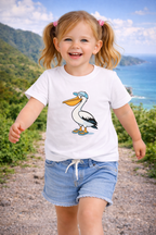 Babies Pelican T-Shirt – Fun Holiday Beach Shirt – Family Matching Outfit Top